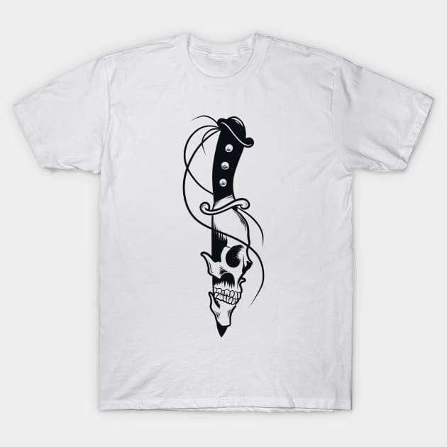 Dagger skull T-Shirt by Adorline